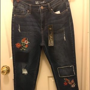 Diane Gilman Embroidered Jeans